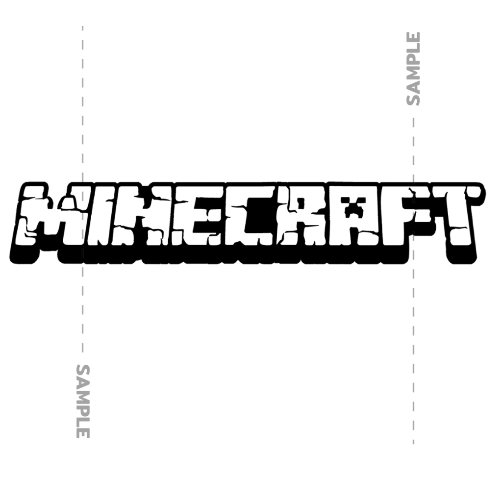 minecraft logo สติกเกอร์ 2 แผ่น minecraft logo Stickers 2 PCS