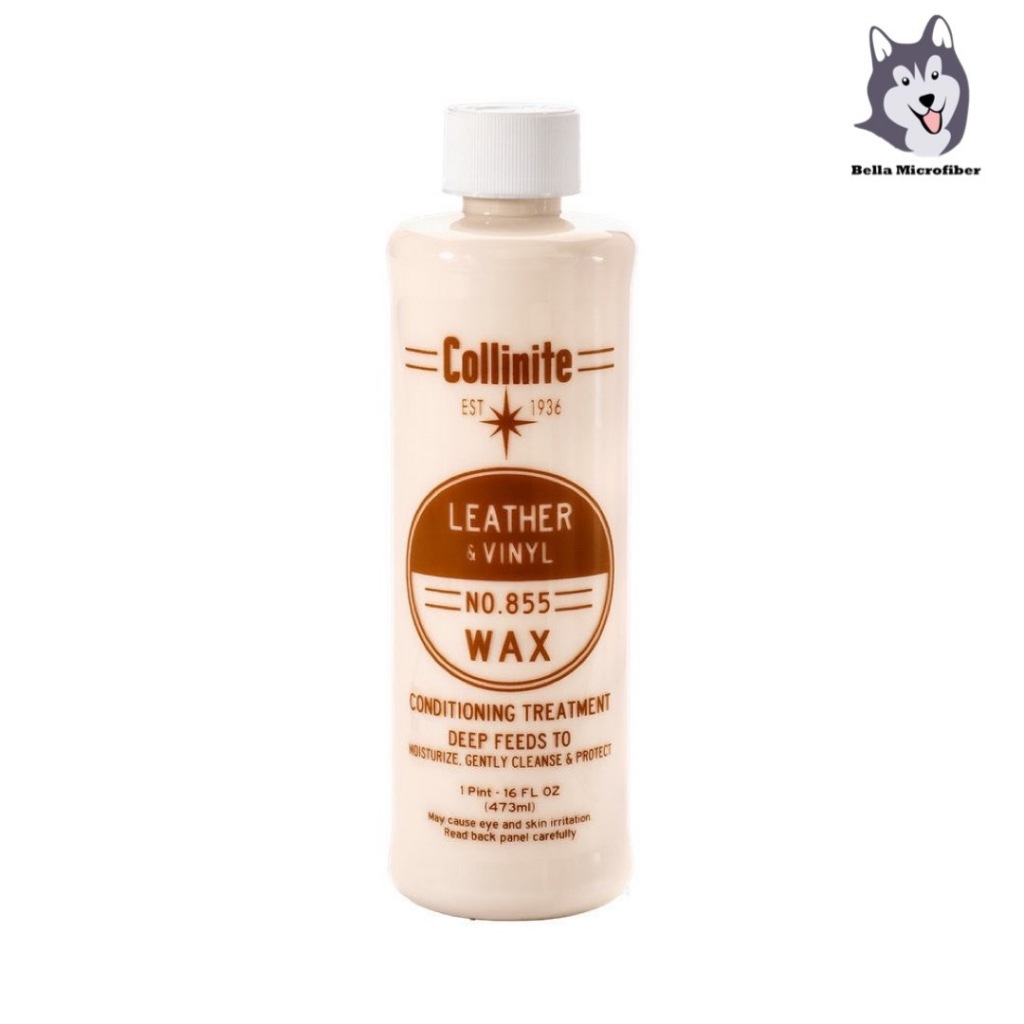 Collinite No.855 LEATHER & VINYL WAX Conditioning Treatment น้ำยาดูแลเบาะหนังและไวนิล 16 oz