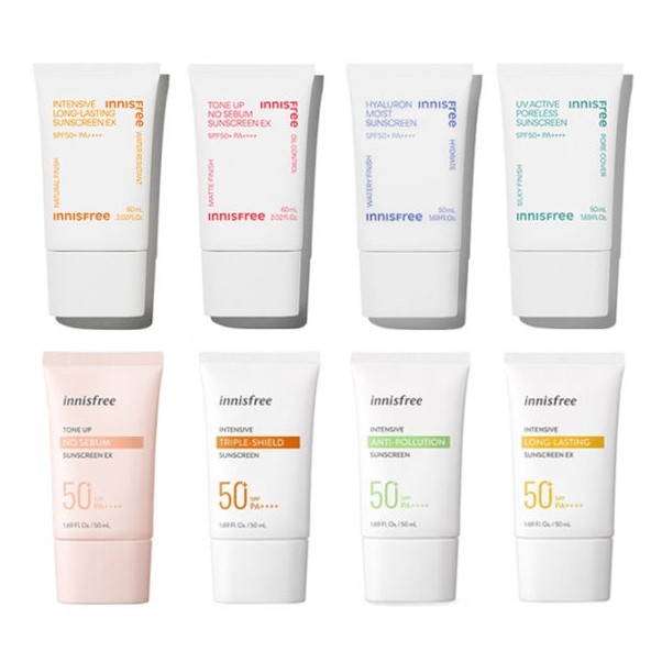Innisfree Intensive / Long-Lasting / Tone Up No Sebum / UV Active Poreless / Watering Sunscreen EX 5