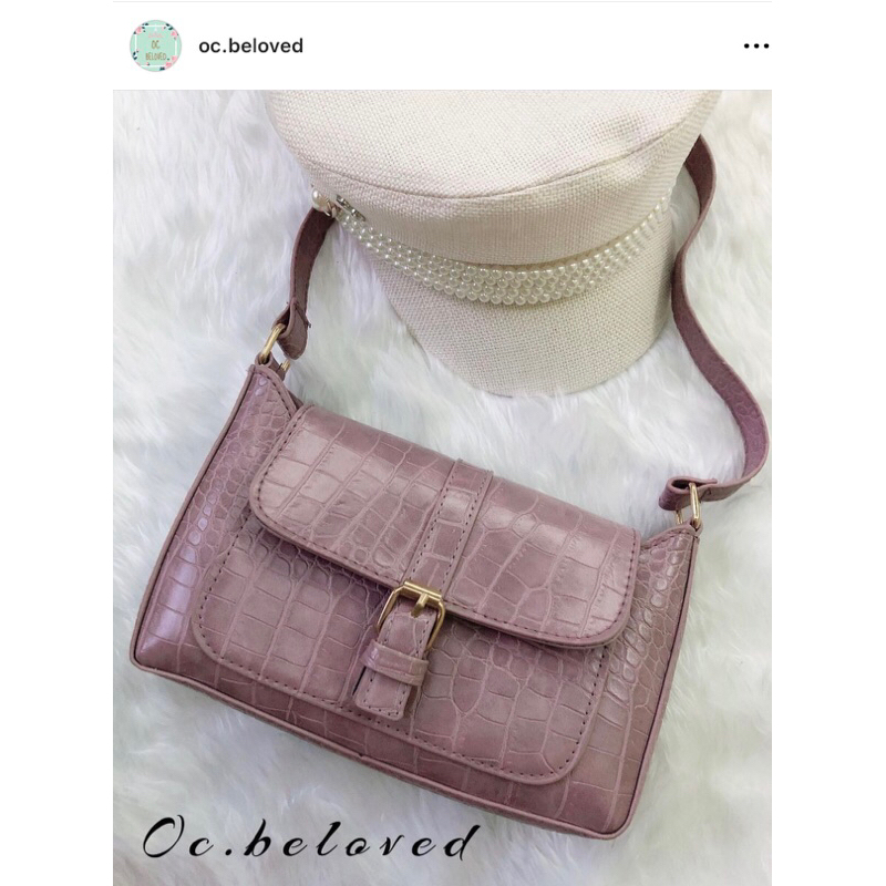 🌂 พร้อมส่ง Purple Croc Bag ☂️