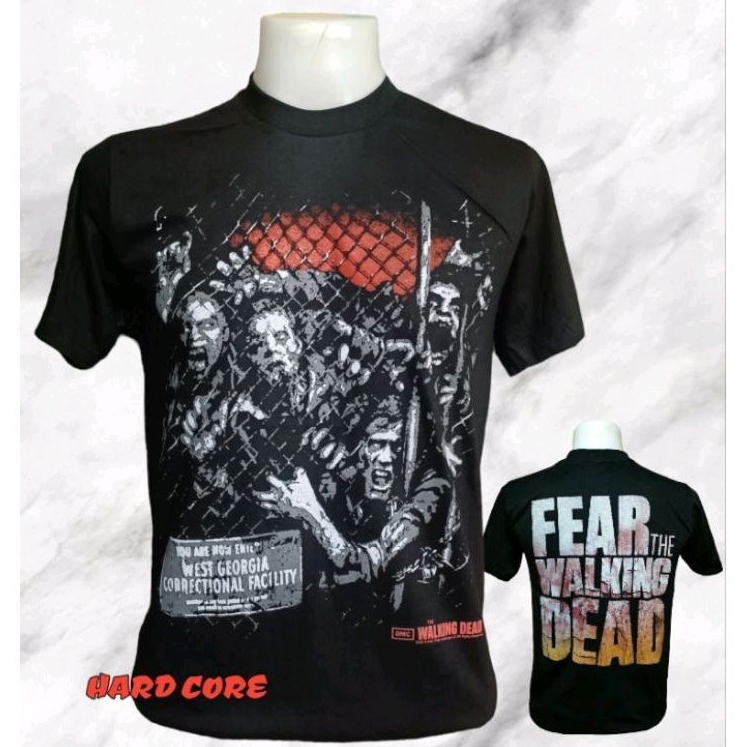 เสื้อวง เสื้อล้อมจันทร์  ในตำนาน ไม่มีตะเข็บข้าง คอฟิต ป้ายUSA WALKINGDEAD วงร็อคต่างประเทศ R1