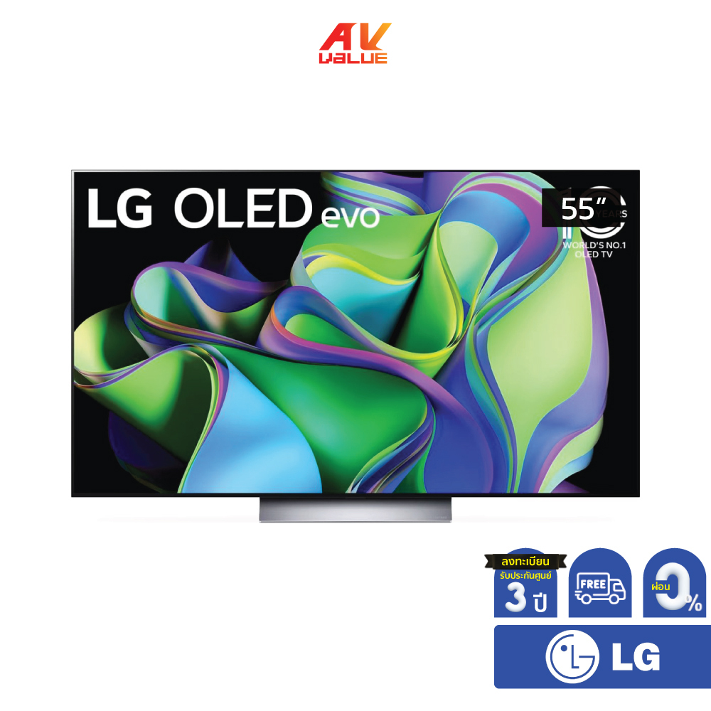LG TV OLED evo 4K TV รุ่น OLED55C3PSA ขนาด 55 นิ้ว C3 Series ( 55C3 , 55C3PSA , C3PSA ) ** ผ่อน 0% **