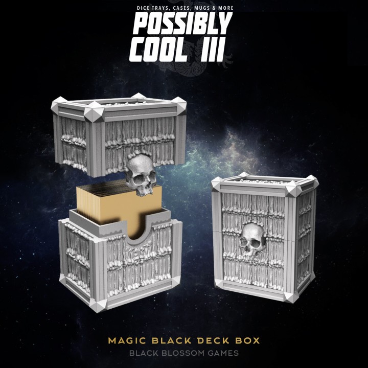 Magic Black Deck Box :: Possibly Cool Dice Tower 3จัดส่งได้ใน1-3วัน