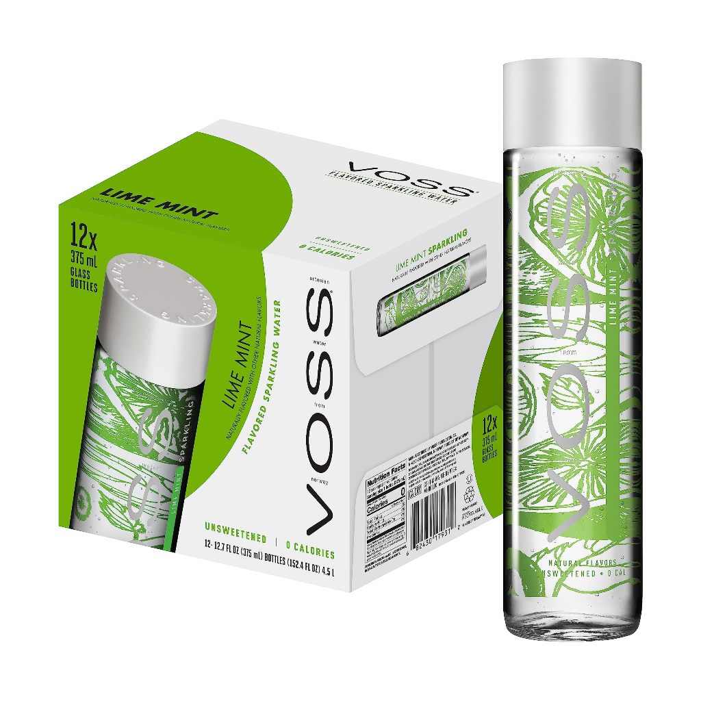 📌ส่งฟรี🌟พร้อมส่ง🌟VOSS Flavored Sparkling 375 ml 12 bottle(Glass) Flavored Lime mint VOSS กลิ่นผลไม้ 