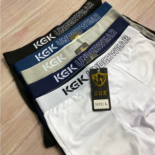 KGK Underwear [1ตัว] กางเกงในชายขาสั้น ทรงบ็อกเซอร์ งานคุณภาพยืดหยุ่น เนื้อผ้านิ่มใส่สบายไม่อึดอัด ผ้าระบายอากาศได้ดี