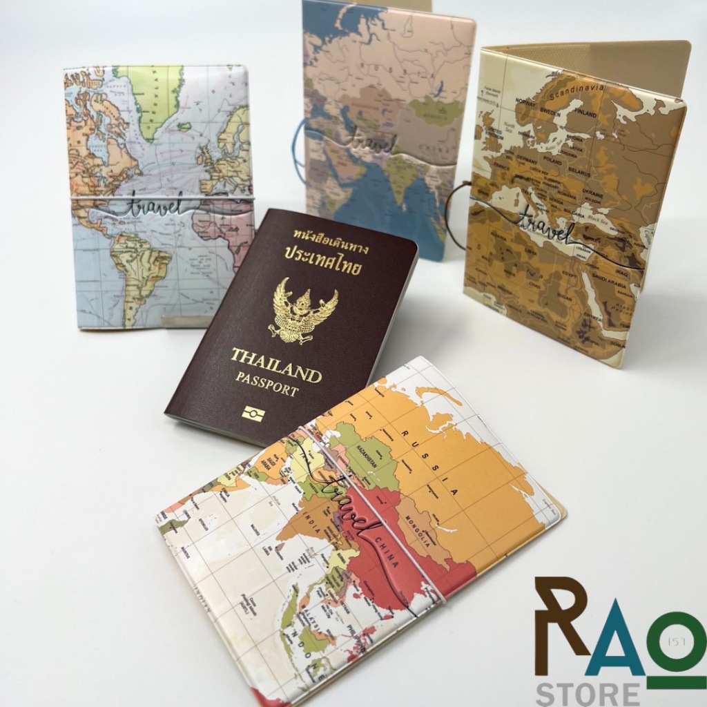 RAO Store พร้อมส่ง สมุดใส่พาสปอร์ต ปกสำหรับหุ้มพาสปอร์ต เคสใส่หนังสือเดินทาง ซองใส่พาสปอร์ต