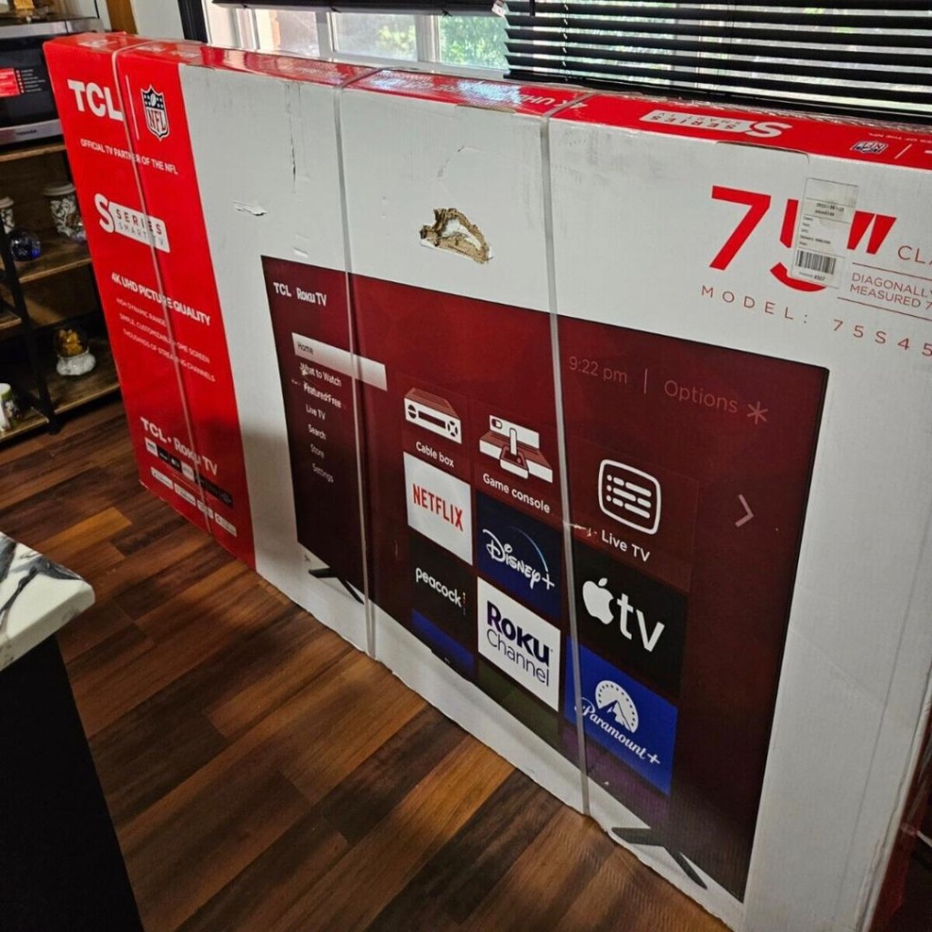TCL 43" Smart TV Roku TV Class 4-SERIES 4k UHD HDR - 43S45 -แบรนด์ใหม่ 2022