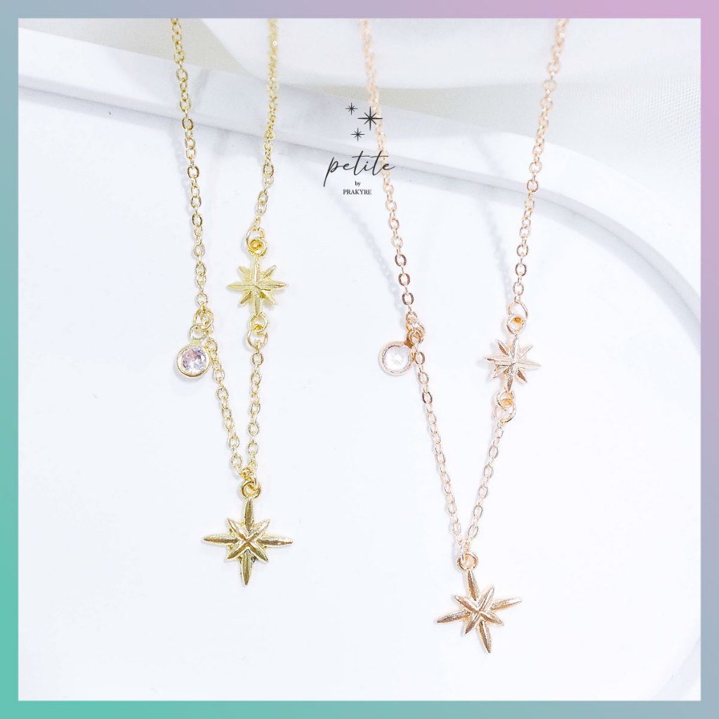 [พร้อมส่งในไทย🇹🇭] Estrella Orbit Necklace - สร้อยคอรูปดวงดาวระยิบระยับ