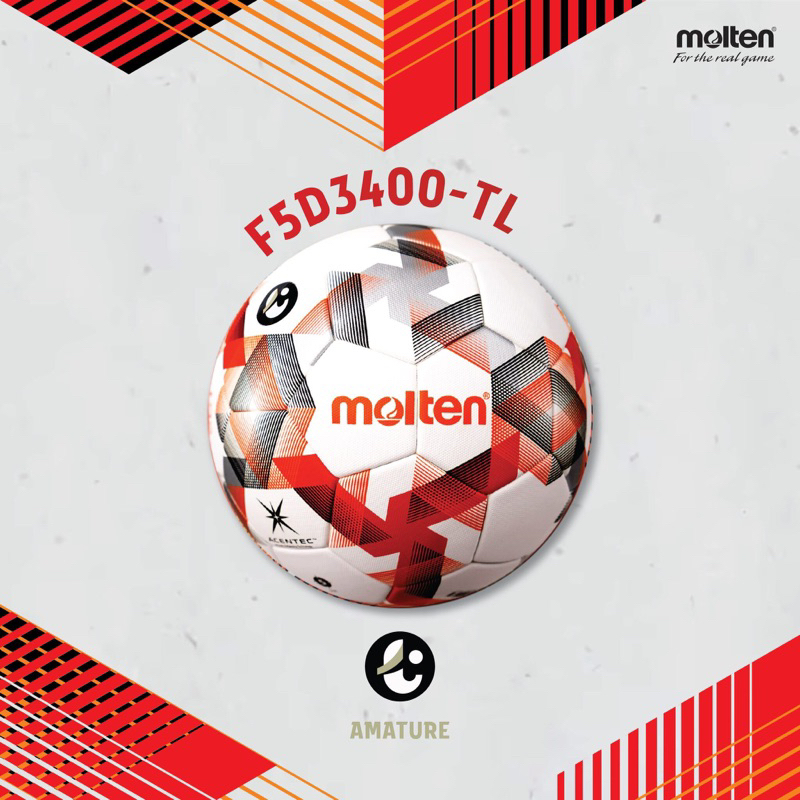 แท้100% ลูกฟุตบอลหนังไทยลีก THAI LEAGUE MOLTEN รุ่น F5D3400-TL1 / F5N3400-G