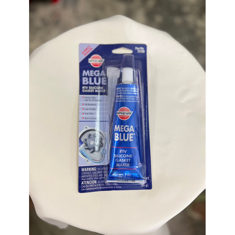 กาวทาประเก็น MEGA BLUE USA ชนิดพิเศษ RTV (85กรัม) เนื้อสีน้ำเงิน กาวฟ้า 77739 ทาเครื่อง ทาปะเก็น ทนความร้อนสูง