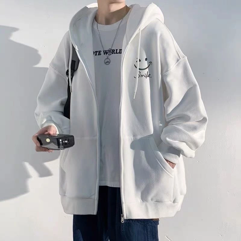 ⚡️ พร้อมส่ง⚡️เสื้อ​กัน​หนาว​ แขนยาว มีซิป มี​ฮู้ด ทรง​หลวม​ ใส่สบาย
