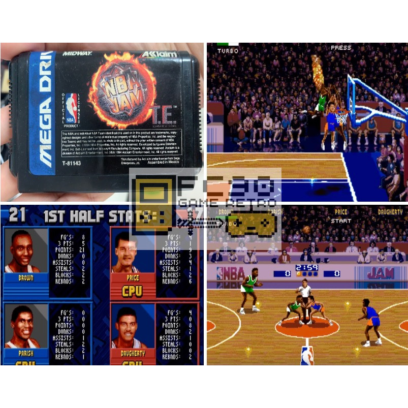 ตลับเกม NBA Jam [MD] ตลับมือสอง สำหรับนักสะสมเกมเก่ายุค90 เมก้าไดร์ฟ 16bit
