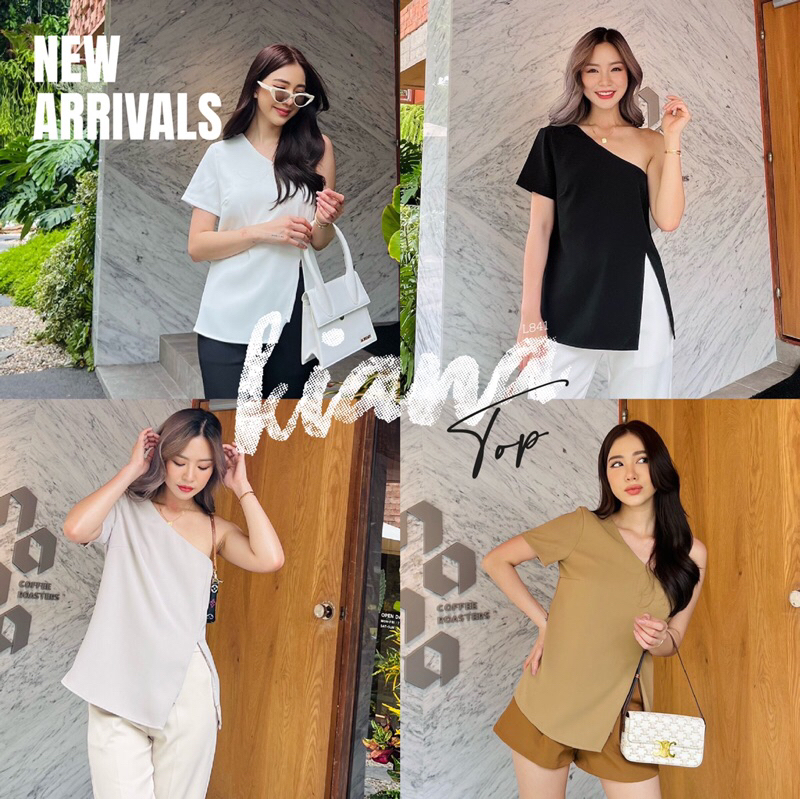 Basicsbysita L841 เสื้อ เปิดไหล่ข้างเบาๆ⚡️พร้อมส่ง⚡️