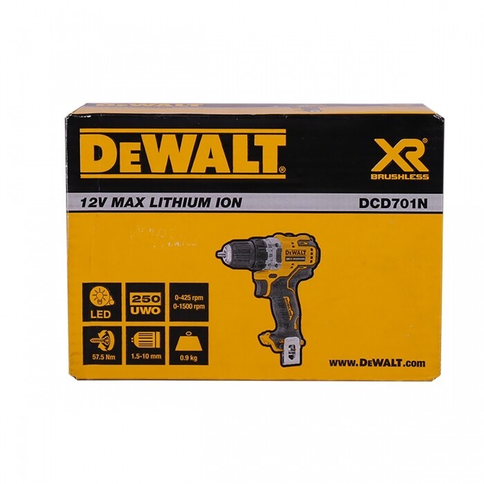DEWALT 🇹🇭 สว่านไร้สาย (เฉพาะตัวเครื่อง) รุ่น DCD701N-KR 12 โวลต์ ขนาด10mm สว่าน อุปกรณ์เครื่องมือช่า
