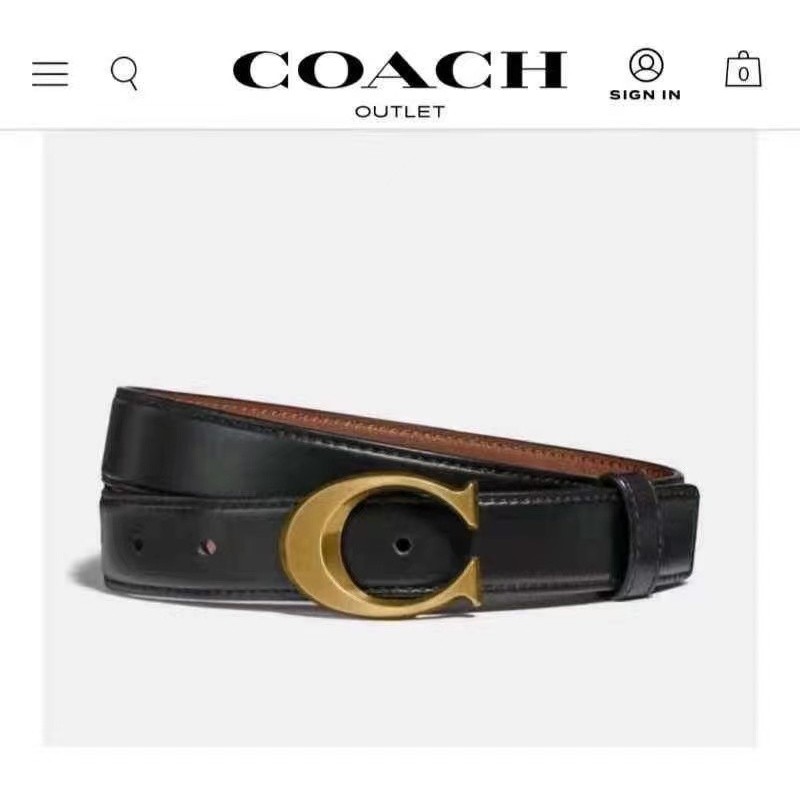 Belt ： เข็มขัดโค้ช แฟชั่น ผู้หญิง coach มาพร้อมกล่องถุงกระดาษ ฟรีที่เจาะรูเข็มขัด