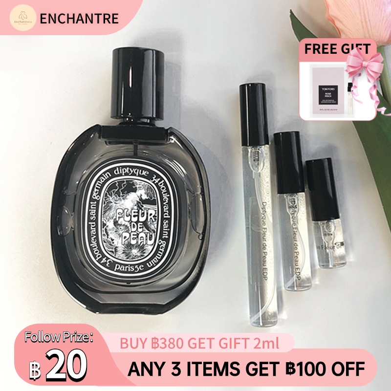 【สินค้าพร้อมส่ง】ของแท้ Diptyque Fleur de Peau Eau de Parfum EDP 2ml/5ml/10ml น้ําหอมพกพา ติดทนนาน ขนาดพกพา