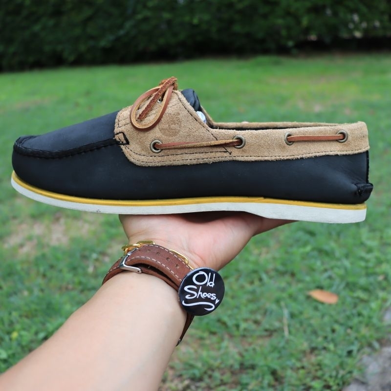 ส่งฟรี 44EU 45Eu (รอวัดใน) Timberland MEN'S CLASSIC 2-EYE BOAT SHOES Premium nubuck and suede leathe