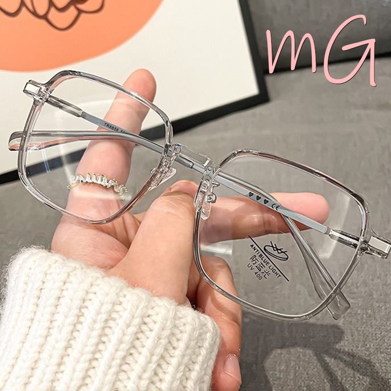 [ส่งจากกทม] My Girl แฟชั่นเกาหลี แว่นสายตาสั้น0°-400° สีเทา กรอบแว่นทรงสี่เหลี่ยม ความนิยม เบาสุดๆ เครื่องประดับแฟชั่น