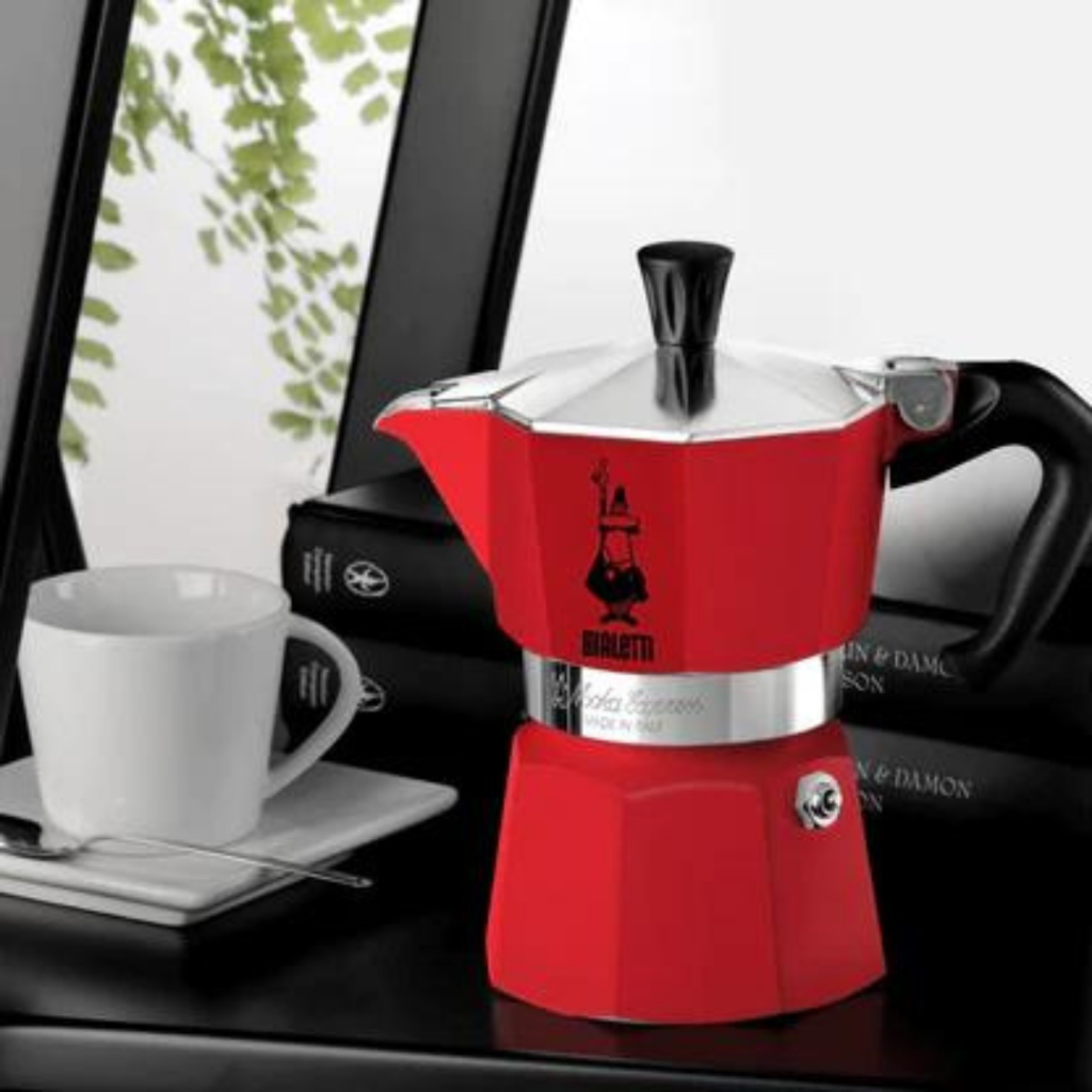 AE - BIALETTI หม้อต้มกาแฟ Moka Express Cherry 1 Cups 3 Cups และ 6 Cups