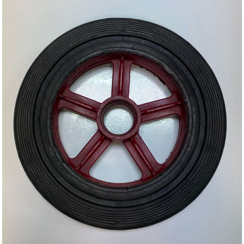 ล้อรถเข็น ล้อแม็กเหล็ก ล้อยางตัน ล้อ12นิ้ว รถเข็นเหล็ก ลูกล้อแผงกั้นจราจร ล้อยาง ล้อตัน - รูปที่ 3