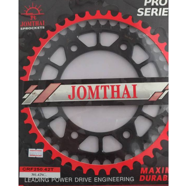 สเตอร์หลัง JOMTHAI CRF250R,M,L / CRF250 RALLY  / CRM250 (6H) (520) 42T Rear sprocket jomthai CRF250R,M,L/crf250 rally/cr