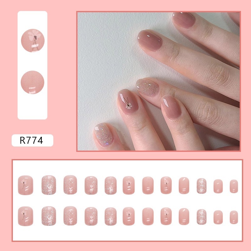 [R774] เล็บปลอม สไตล์โมเดิร์น ใช้งานง่าย 24 ชิ้น พร้อมส่ง