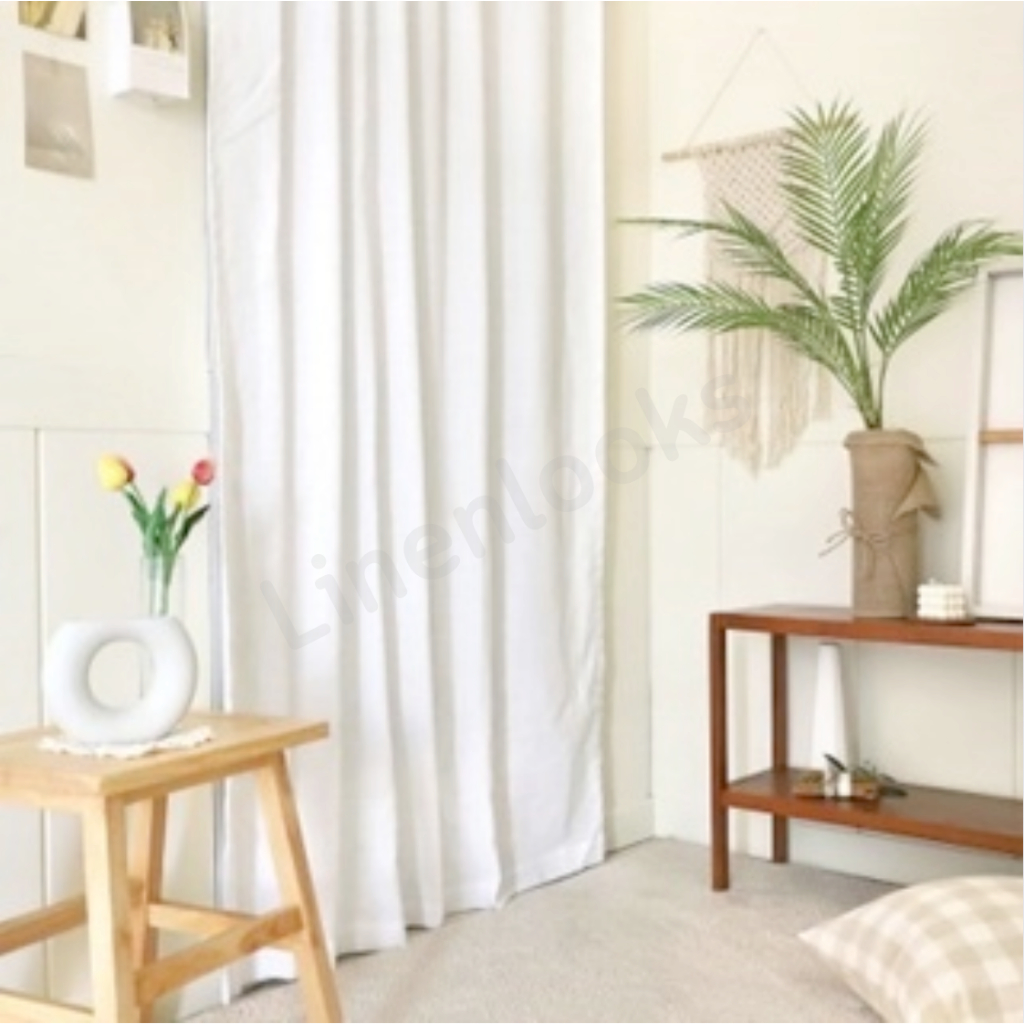 แนะนำ ผ้าม่าน ผ้าม่านมินิมอล สีขาว ใช้ติดประตู และหน้าต่าง ราคาพิเศษ มีเก็บเงินปลายทาง