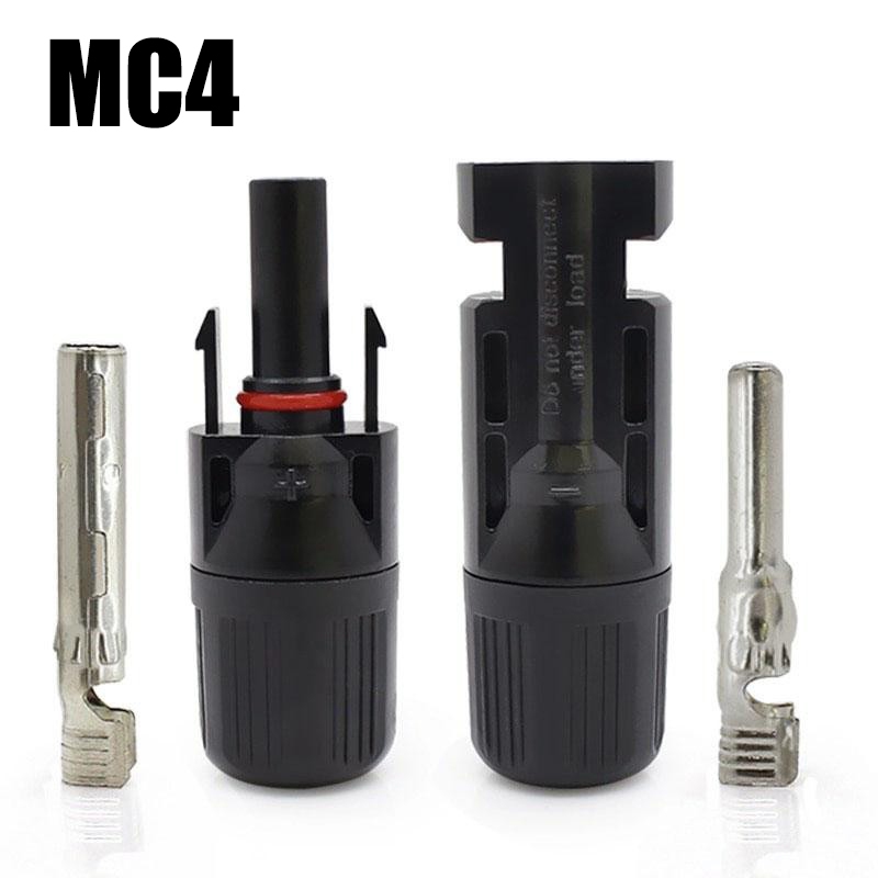 หัว MC4 (1 คู่ = 1 ชุด) มาตรฐาน IP67 ตัวเชื่อมต่อสำหรับแผงเซลล์แสงอาทิตย์และระบบไฟฟ้า โซลาร์เซลล์