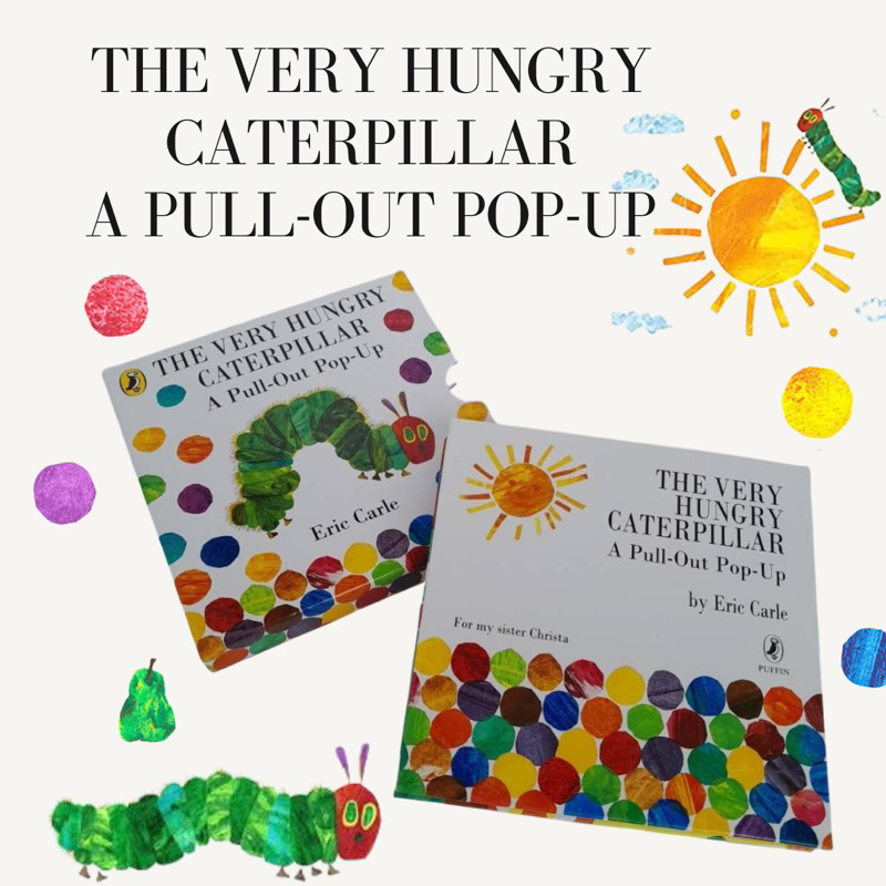 หนังสือ the very hungry caterpillar a pull-out pop-up ***เล่มเล็ก** หนอนจอมหิว ป๊อปอัพ eric carle must read แนะนำ