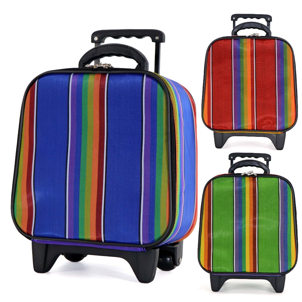 WHEAL BKK Luggage กระเป๋าเดินทาง กระเป๋าล้อลาก( ขนาดเล็ก) หน้าเรียบลาย สายรุ้ง ขนาด 14 นิ้ว รหัสล๊อค Code F17844-14