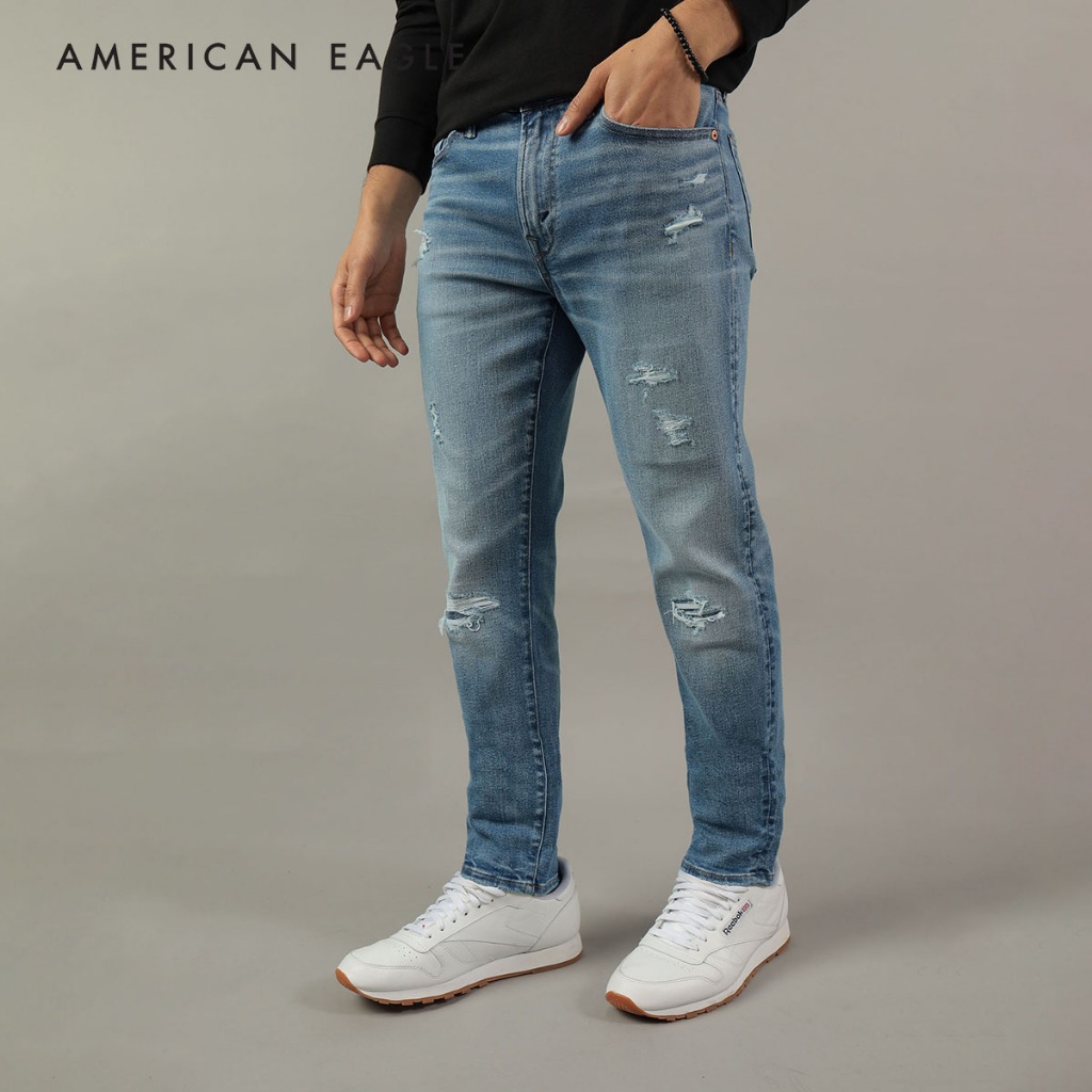 American Eagle AirFlex+ Ultrasoft Patched Slim Jean กางเกง ยีนส์ ผู้ชาย สลิม (MSL 011-6680-912)