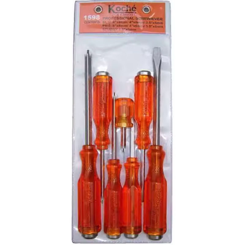 ชุดไขควง 7ชิ้น1598 ทะลุ/ไม่ทะลุ ของแท้koche โคเช่1598