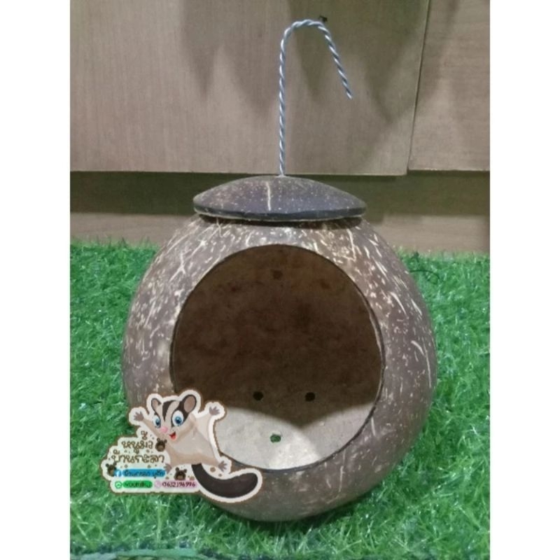 บ้านกะลาชูก้า ขนาดจัมโบ้ใหญ่มาก ❌ไม่มีสารเคลือบ❌ ปลอดภัย100% ธรรมชาติล้วนๆค่ะ