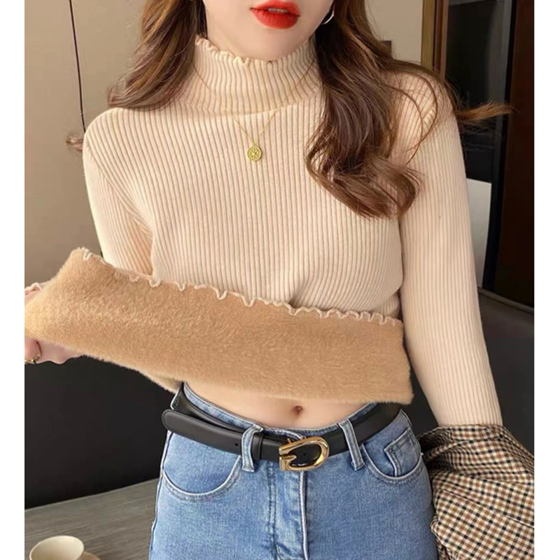 พร้อมส่ง คอปีนบุขนรุ่นอัพเกรดแต่งหยักที่คอ ชายเสื้อ ปลายแขน หวานแหวว อกใหญ่กว่ารุ่นคลาสสิค