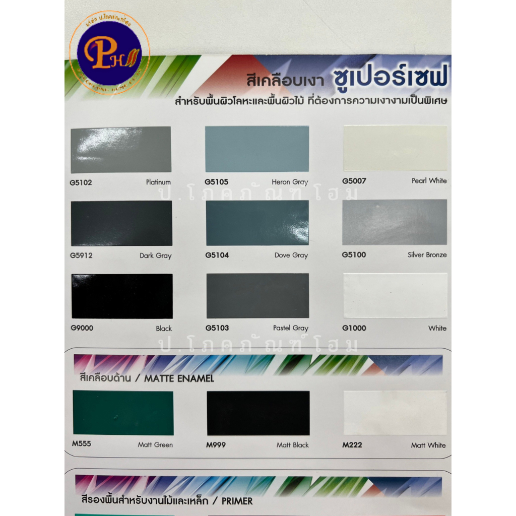 SuperSef สีน้ำมัน เคลือบเงา ทาเหล็ก ทาไม้ ซูเปอร์เซฟ ขนาด 0.9L.(1/4 แกลลอน)