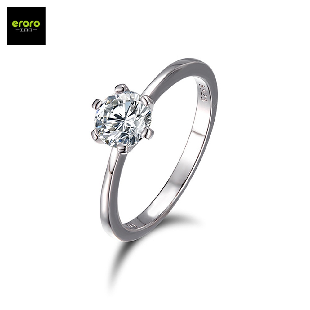 ERORO แหวน เครื่องประดับผู้หญิง แหวนเพชร เงินแท้ 925 sterling