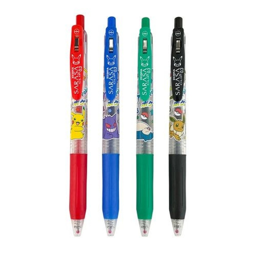 4sarasa po Pokemon ปากกา 4 สี เส้น 0.3  ปากกาลูกลื่น Pokemon Sarasa Clip 0.3 มม.
