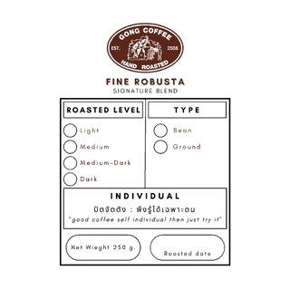 Gong coffee กาแฟคั่วไฟน์โรบัสต้า 500g