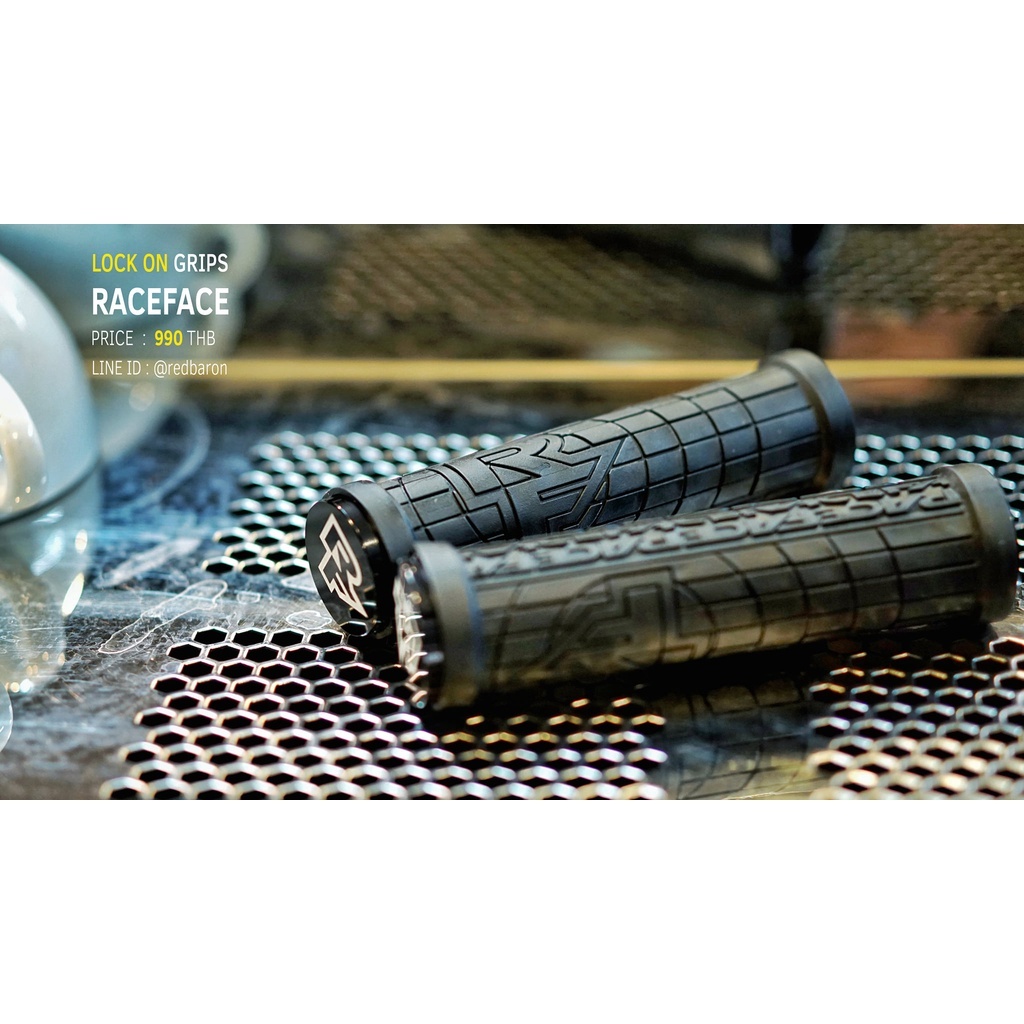 ปลอกมือ RaceFace Lock-On Grippler Grips, Turquoise, 33mm
