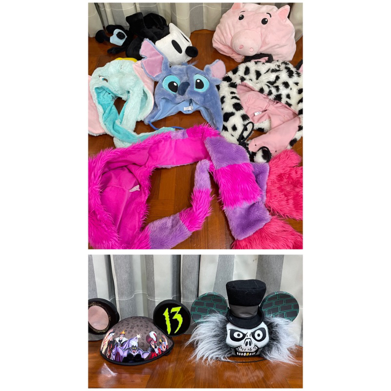 Tokyo Disney Resort TDR Mario Pikmin Hat Goofy 101 Dalmatians Stitch Villians Halloween หมวก ลิขสิทธ
