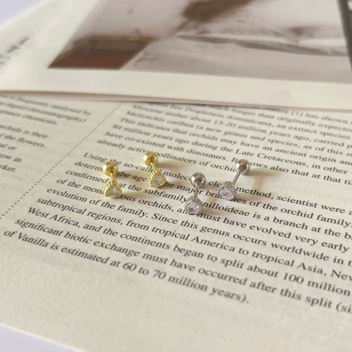 284-littlegirl gifts-Heart diamond Piercing s925(ราคาต่อชิ้น)