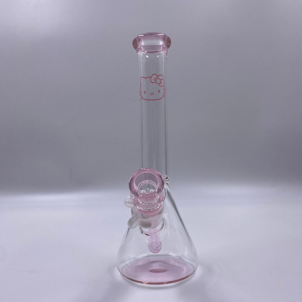 [ส่งเร็ว] Water Glass Pipe แจกัญแก้ว สีชมพูน่ารัก สูง 24.5 cm.