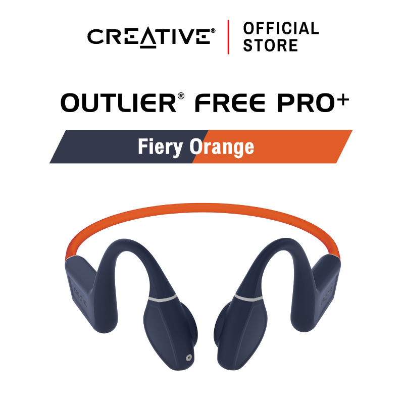 CREATIVE Outlier Free Pro+ (Orange) หูฟัง Bone Conduction หูฟังบลูทูธไร้สาย กันน้ำ IPX8 MP3