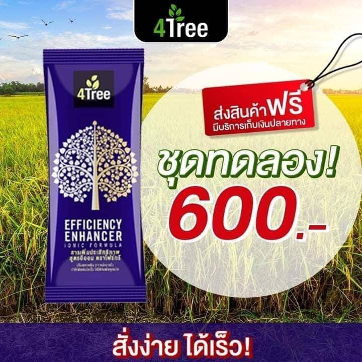 4Treeโฟร์​ทรี 1 ซองของแท้ใช้ได้ 20 ไร่สารเสริมประสิทธิภาพพืช จากอิสราเอล เร่งรากโตเร็วเขียวนานใช้กับพืชทุกชนิดของแท้100%