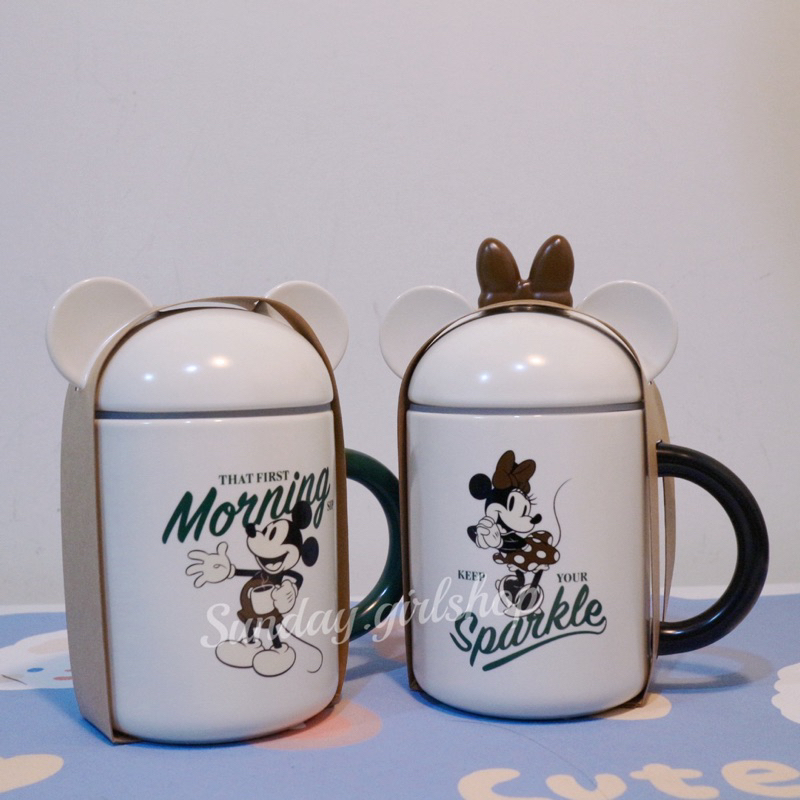 แก้วเซรามิก Mickey Mouse & Minnie Mouse Starbucks