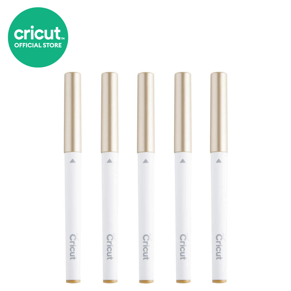 Cricut Multi Pen Set (Gold) ชุดปากกาสีทอง 5 ด้าม ใช้กับเครื่องตัดรุ่น Cricut Maker3 และ Cricut Explo