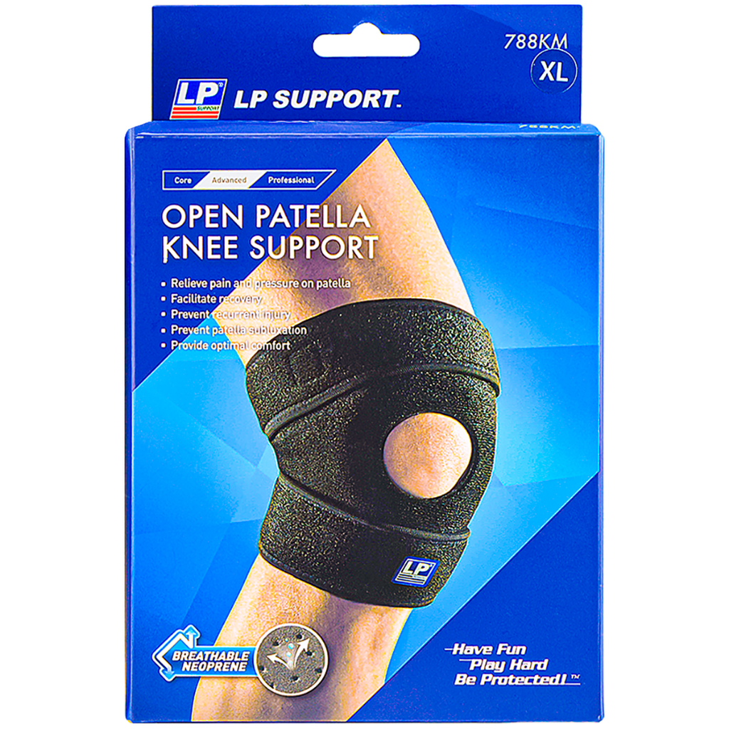 [ของแท้ 100%] LP SUPPORT 788KM ผู้ชาย/ผู้หญิง ซัพพอร์ทเข่า สนับเข่า ปลอกเข่า ที่รัดเข่า OPEN PATELLA
