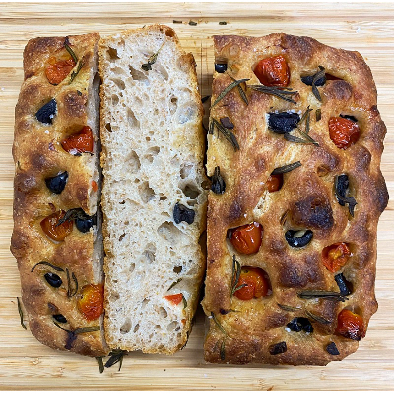 Sourdough Wholewheat Focaccia ขนมปังซาวโดว์โฮลวีทฟอคคาเซีย