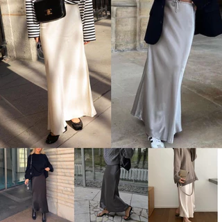 (A01) Heartmade - Claudia Satin Maxi Skirt ✨🪄 กระโปรงผ้าซาตินพรีเมียม ทรงหางปลาผ้าดีมาก