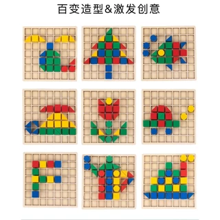 บล็อคไม้ปริศนา ของเล่นไม้เพื่อการศึกษา การพัฒนาทางปัญญาแนว Montessori